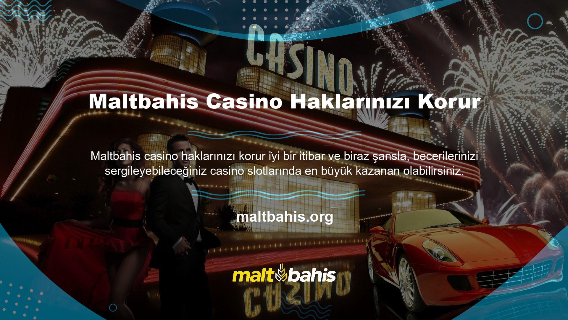 Maltbahis Casino haklarınızı korur, bahis oranlarına olan ilgiyi artırır ve milyonlarca mutlu üyeyi mutlu eder